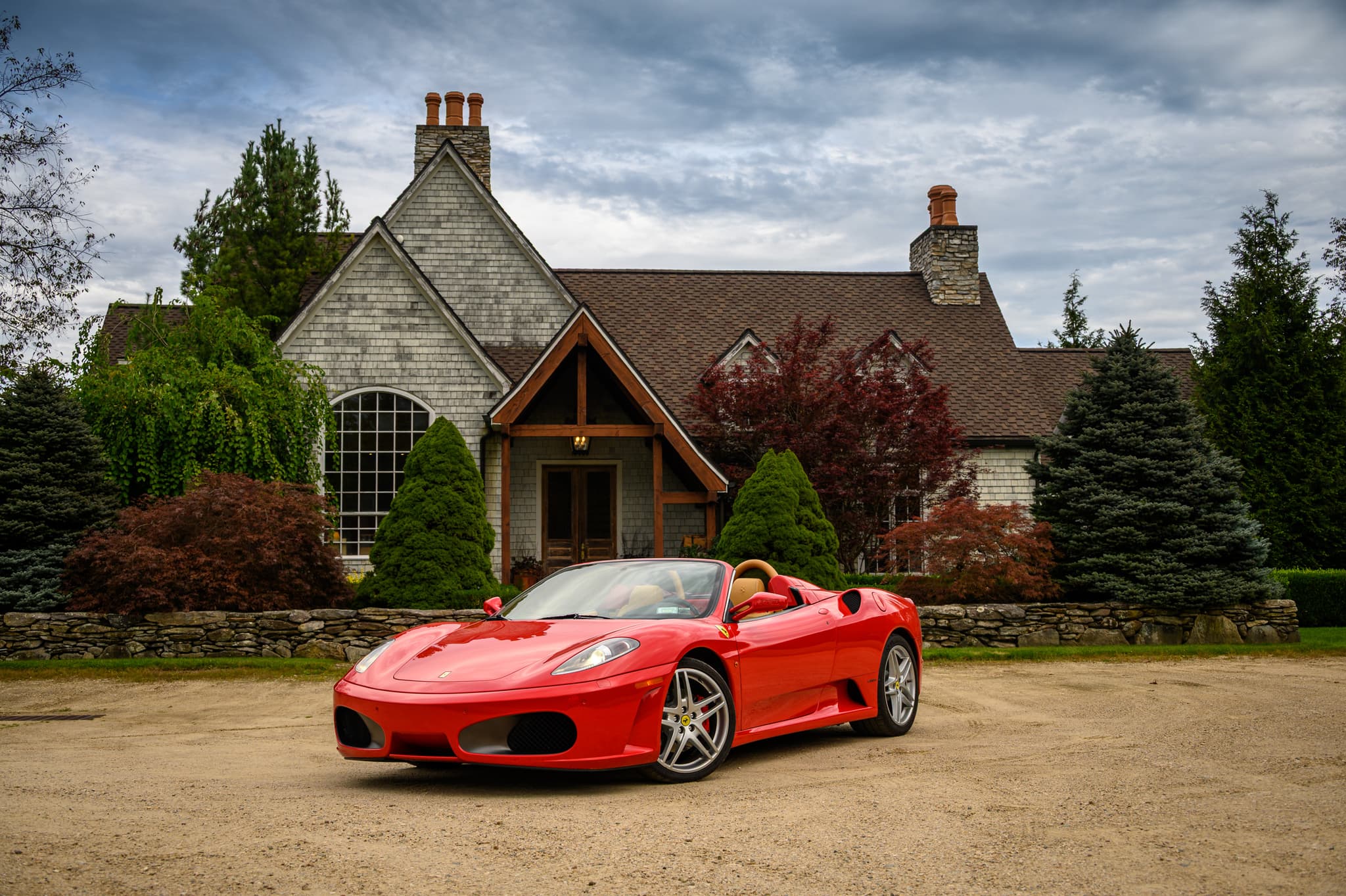 2007 Ferrari F430 Spider at a New England estate — Bring a Trailer photography