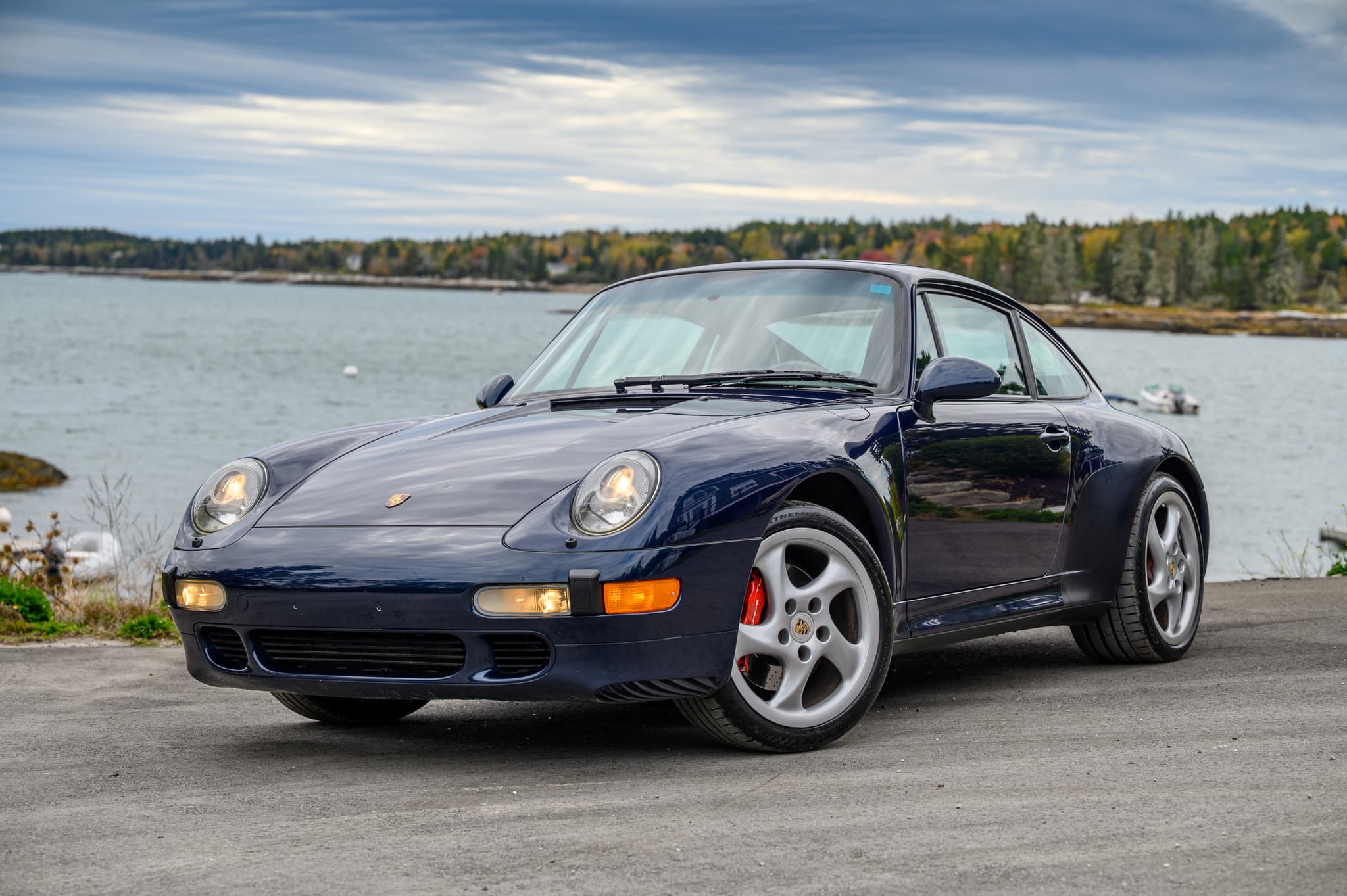 Porsche 993 on the Maine coast — collector car photography New England